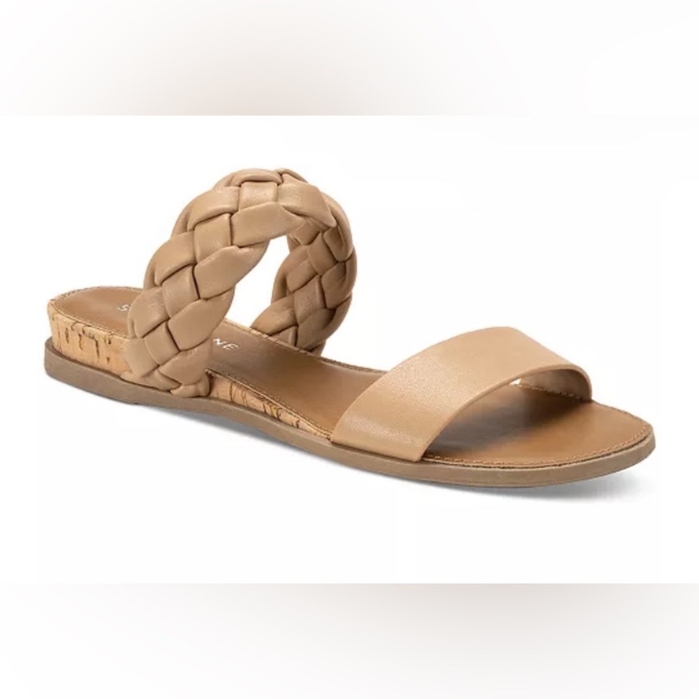 Sun + Stone “Easten” Tan Wedge Sandals Size 9 NWT